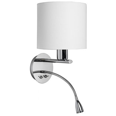 Wall Sconce With Led Flexible Reading Light For Hotel