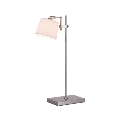Satin Nickel Finish Table Lamp With Rocker Switch