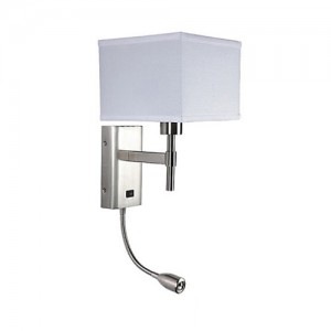 Nightstand Wall Lamp With Led Reading Light