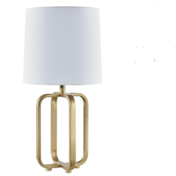Gold Table Lamp With Round Shape