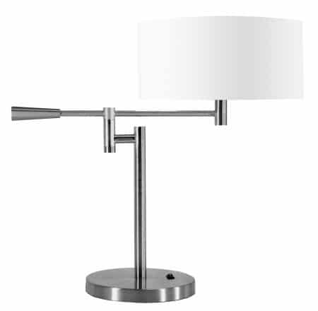 Chrome Swing Arm Table Lamp For Study