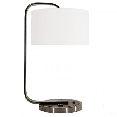 Simple Table Lamp In Black Chrome