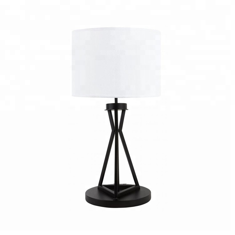 Living Room Table Lamp Blackened Metal