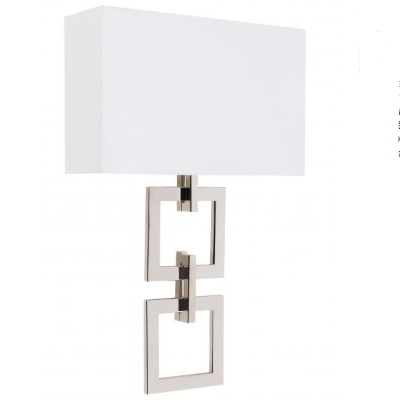 White Linen Simple Design Wall Lamp