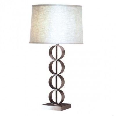 Metal Table Lamp With Cream Shade