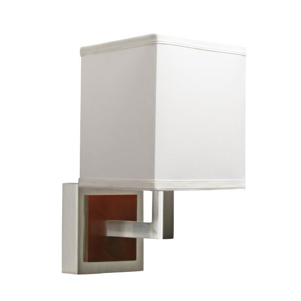 Hospitality Wall Sconce With Dark Cherry Base