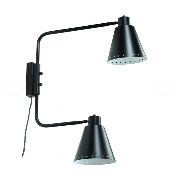 Wall Reading Sconce In Matte Black | Manufacturer Of Hospitality