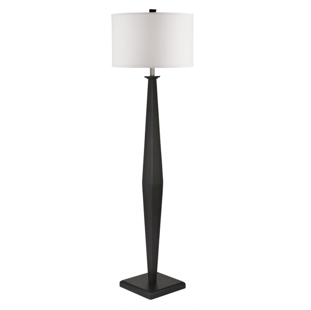 Wood Floor Lamp Brushed Nickel