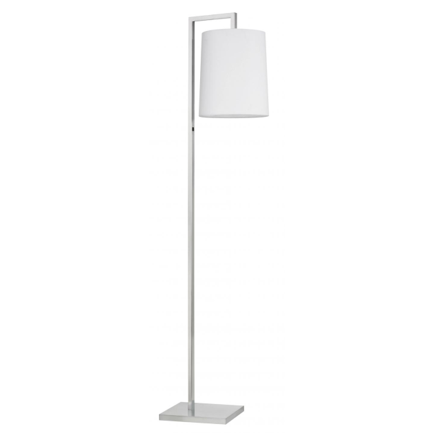 Light Standing Lamp White Linen