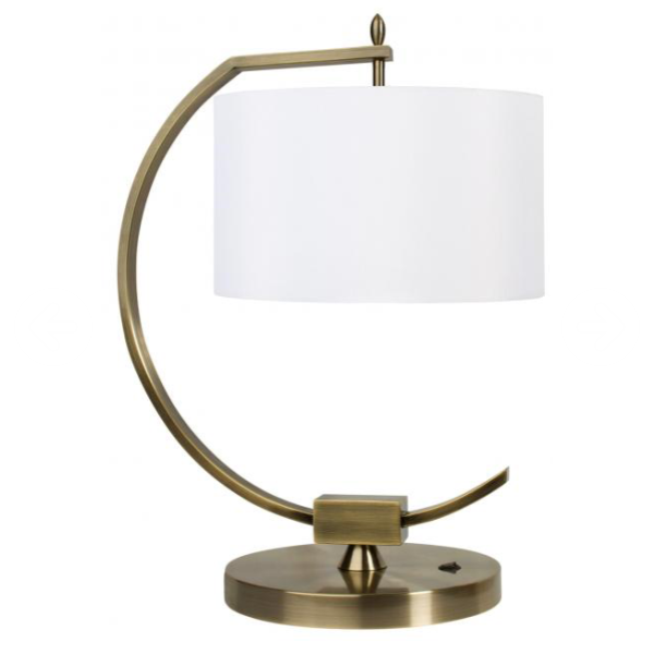 Antique Brass Table Lamp Art Deco