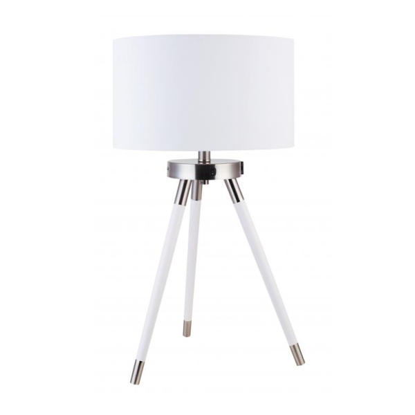 Tripod Table Lamp In Brushed Nickel