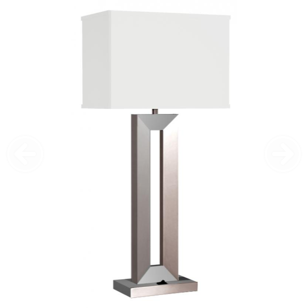 Table Lamp For Hotel In Brushed Nickel
