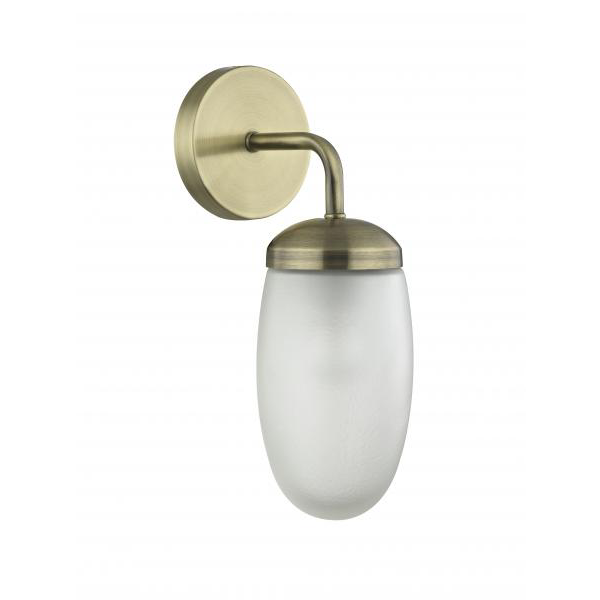 Glass Bath Wall Sconce With Frosted White Galss