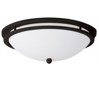 Oval Ceiling Light White Bronze