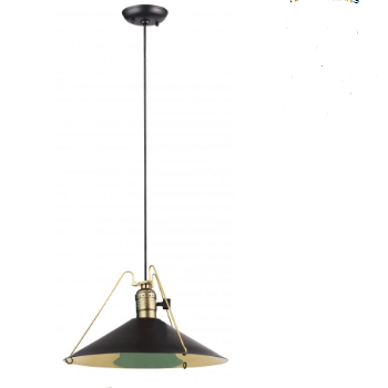 Industrial Pendant Light Black Brass