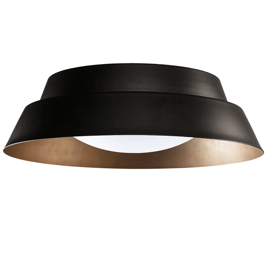Matte Black Ceiling Lamp Brass