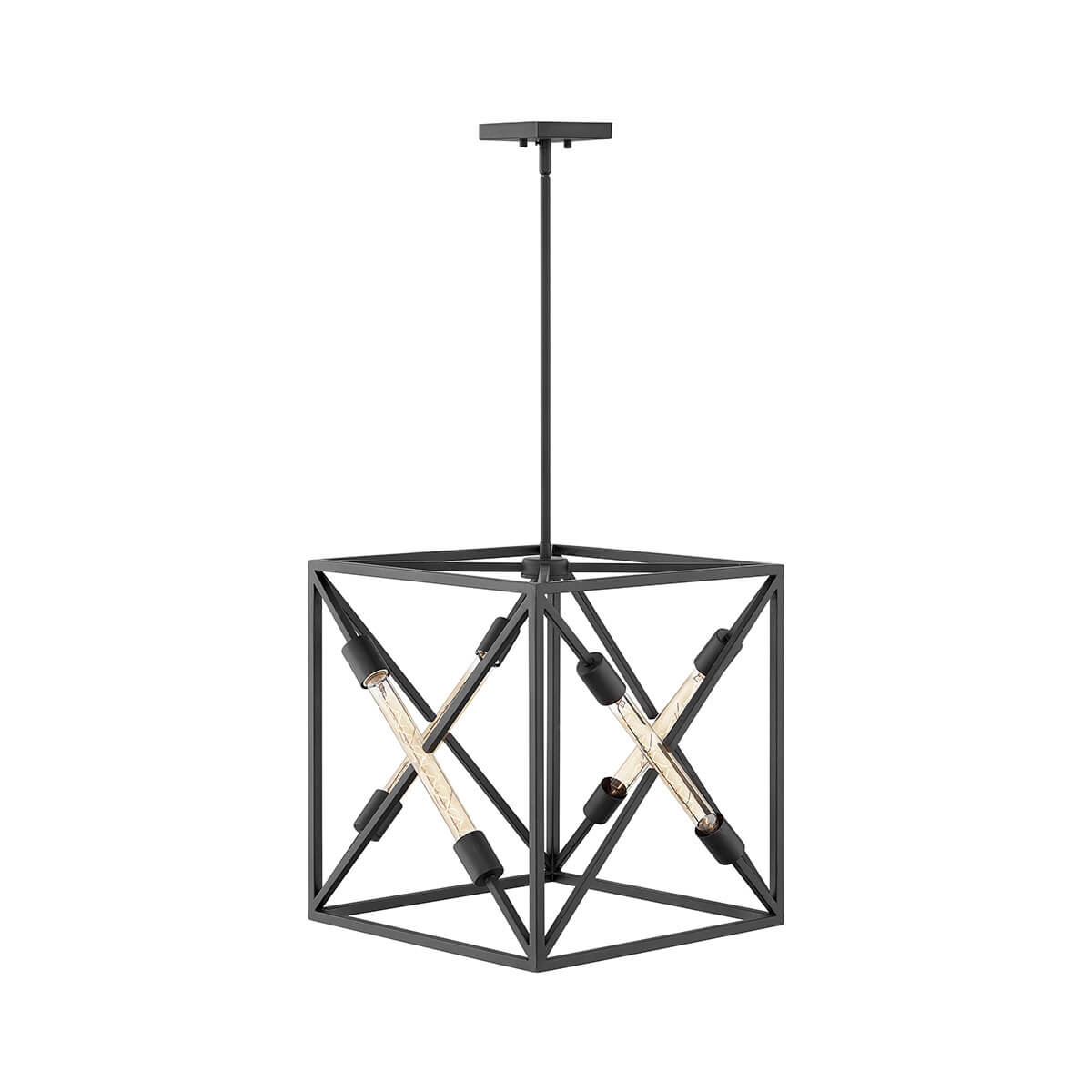 Hewitt 4 Light 18 inch Satin Black Chandelier Ceiling Light